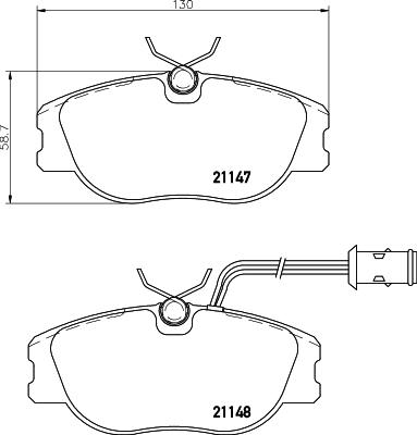 HELLA 8DB 355 017-781 - Гальмівні колодки, дискові гальма avtolavka.club