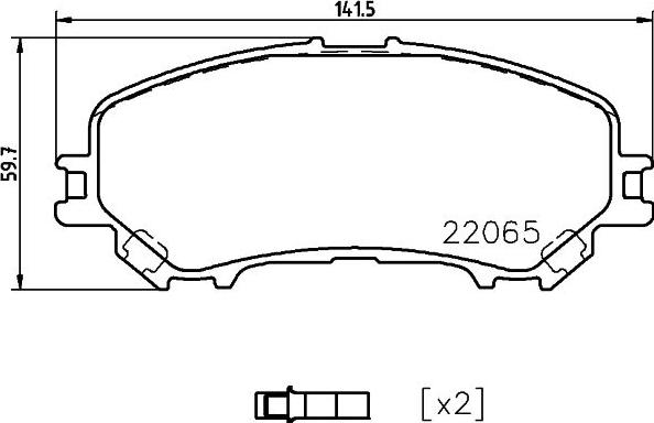 HELLA 8DB 355 039-571 - Гальмівні колодки, дискові гальма avtolavka.club