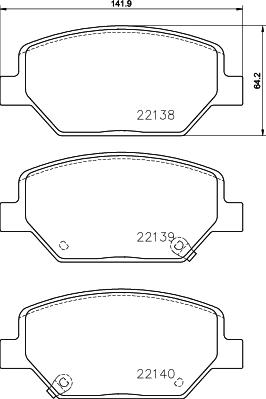 HELLA 8DB 355 039-811 - Гальмівні колодки, дискові гальма avtolavka.club