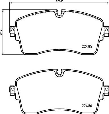 HELLA 8DB 355 039-321 - Гальмівні колодки, дискові гальма avtolavka.club