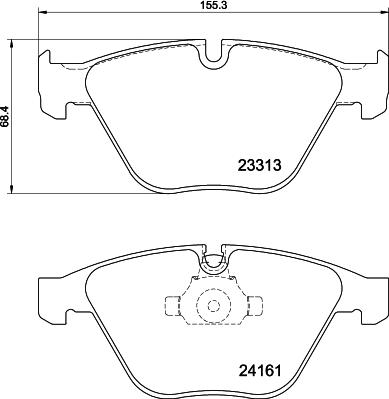 HELLA 8DB 355 039-241 - Гальмівні колодки, дискові гальма avtolavka.club