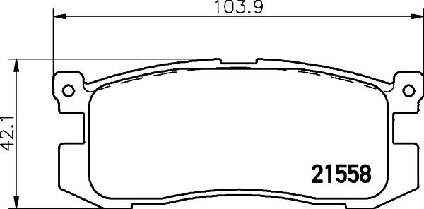 HELLA 8DB 355 036-991 - Гальмівні колодки, дискові гальма avtolavka.club