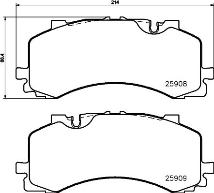 HELLA 8DB 355 036-471 - Гальмівні колодки, дискові гальма avtolavka.club