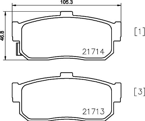 HELLA 8DB 355 036-591 - Гальмівні колодки, дискові гальма avtolavka.club