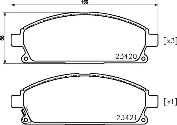 HELLA 8DB 355 036-661 - Гальмівні колодки, дискові гальма avtolavka.club