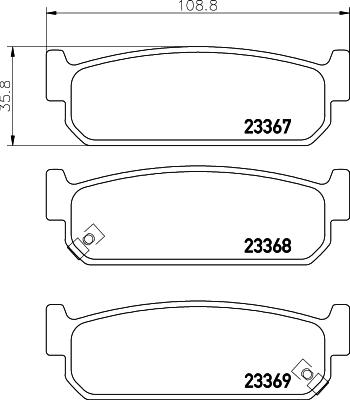 HELLA 8DB 355 036-621 - Гальмівні колодки, дискові гальма avtolavka.club