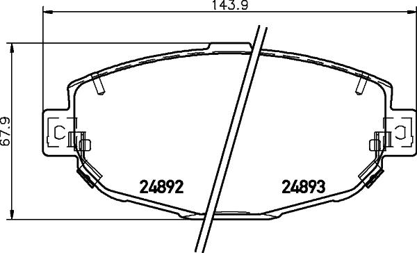 HELLA 8DB 355 036-801 - Гальмівні колодки, дискові гальма avtolavka.club