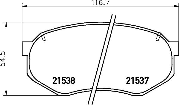 HELLA 8DB 355 036-811 - Гальмівні колодки, дискові гальма avtolavka.club