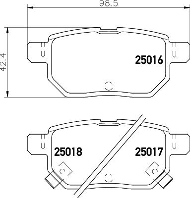 HELLA 8DB 355 036-871 - Гальмівні колодки, дискові гальма avtolavka.club