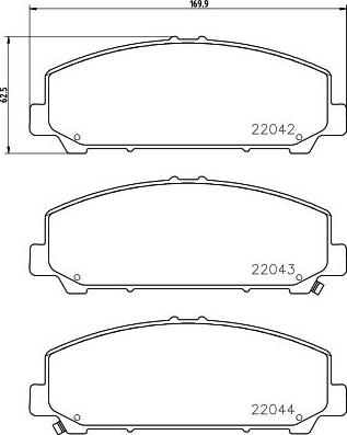 HELLA 8DB 355 036-741 - Гальмівні колодки, дискові гальма avtolavka.club