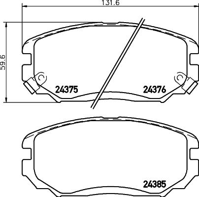 HELLA 8DB 355 030-431 - Гальмівні колодки, дискові гальма avtolavka.club