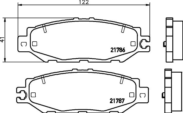 HELLA 8DB 355 030-541 - Гальмівні колодки, дискові гальма avtolavka.club