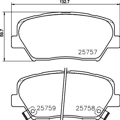 HELLA 8DB 355 030-511 - Гальмівні колодки, дискові гальма avtolavka.club