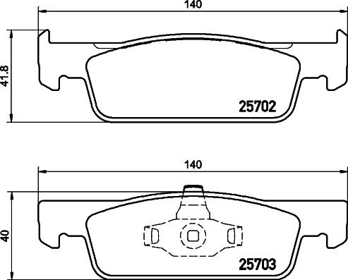 HELLA 8DB 355 031-901 - Гальмівні колодки, дискові гальма avtolavka.club