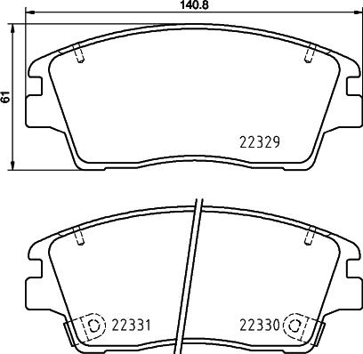 HELLA 8DB 355 031-671 - Гальмівні колодки, дискові гальма avtolavka.club