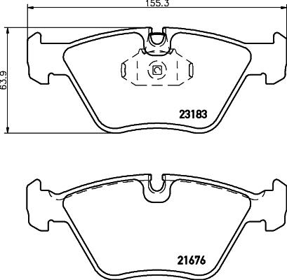 HELLA 8DB 355 031-391 - Гальмівні колодки, дискові гальма avtolavka.club