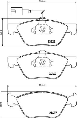 HELLA 8DB 355 031-221 - Гальмівні колодки, дискові гальма avtolavka.club