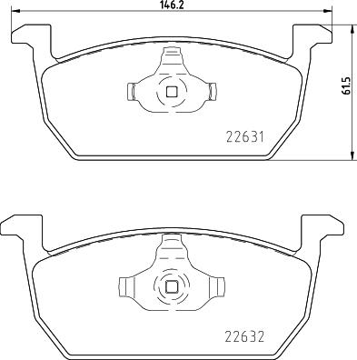 HELLA 8DB 355 032-951 - Гальмівні колодки, дискові гальма avtolavka.club