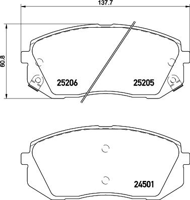 HELLA 8DB 355 037-461 - Гальмівні колодки, дискові гальма avtolavka.club