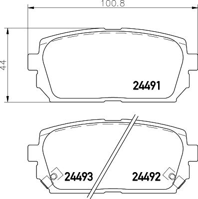 HELLA 8DB 355 037-571 - Гальмівні колодки, дискові гальма avtolavka.club