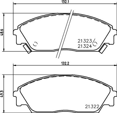 HELLA 8DB 355 037-131 - Гальмівні колодки, дискові гальма avtolavka.club