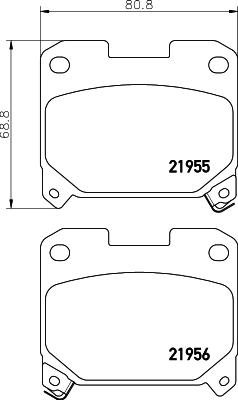 HELLA 8DB 355 029-001 - Гальмівні колодки, дискові гальма avtolavka.club