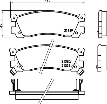 HELLA 8DB 355 029-891 - Гальмівні колодки, дискові гальма avtolavka.club