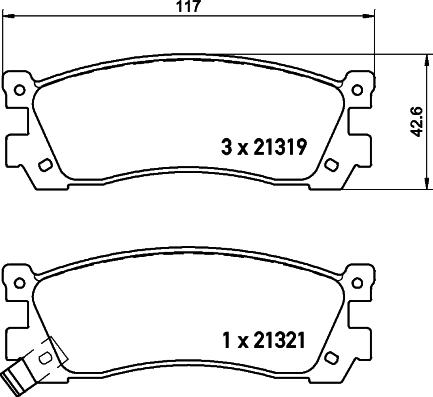 HELLA 8DB 355 029-881 - Гальмівні колодки, дискові гальма avtolavka.club