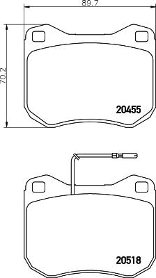 HELLA 8DB 355 029-201 - Гальмівні колодки, дискові гальма avtolavka.club