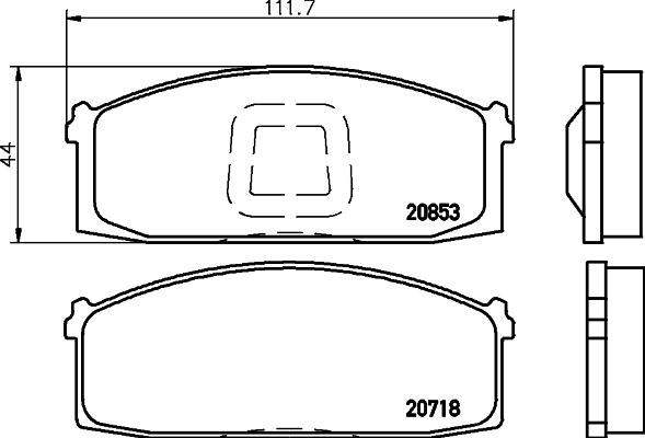 HELLA 8DB 355 029-271 - Гальмівні колодки, дискові гальма avtolavka.club