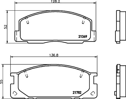 HELLA 8DB 355 029-781 - Гальмівні колодки, дискові гальма avtolavka.club