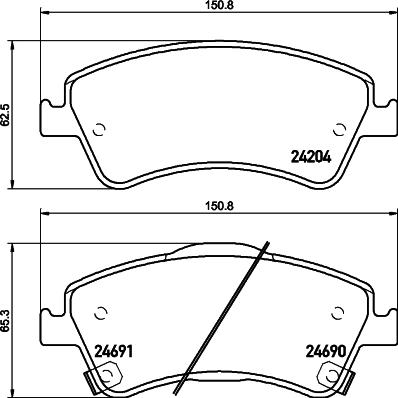 HELLA 8DB 355 029-721 - Гальмівні колодки, дискові гальма avtolavka.club