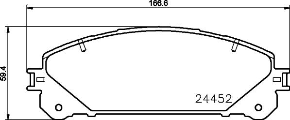 HELLA 8DB 355 024-491 - Гальмівні колодки, дискові гальма avtolavka.club