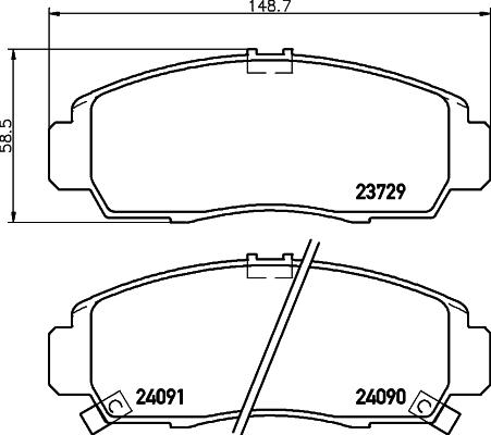 HELLA 8DB 355 024-161 - Гальмівні колодки, дискові гальма avtolavka.club