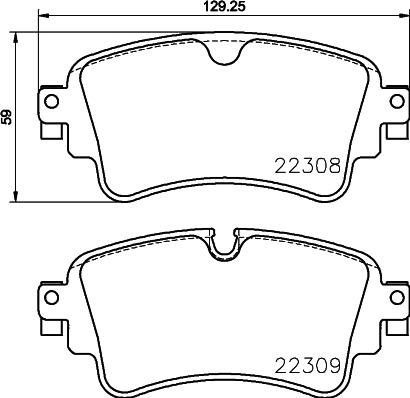 HELLA 8DB 355 024-791 - Гальмівні колодки, дискові гальма avtolavka.club