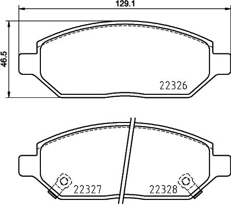 HELLA 8DB 355 025-451 - Гальмівні колодки, дискові гальма avtolavka.club