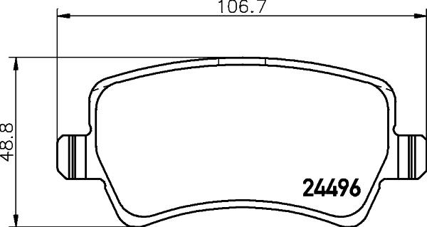 HELLA 8DB 355 025-401 - Гальмівні колодки, дискові гальма avtolavka.club