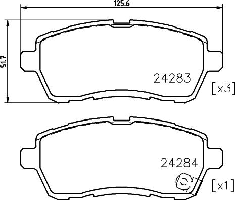 HELLA 8DB 355 025-501 - Гальмівні колодки, дискові гальма avtolavka.club