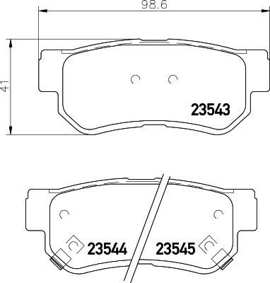 HELLA 8DB 355 025-131 - Гальмівні колодки, дискові гальма avtolavka.club