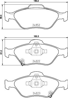 HELLA 8DB 355 025-321 - Гальмівні колодки, дискові гальма avtolavka.club