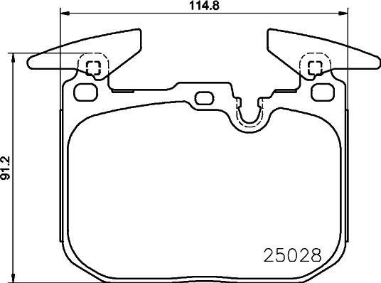 HELLA 8DB 355 025-771 - Гальмівні колодки, дискові гальма avtolavka.club