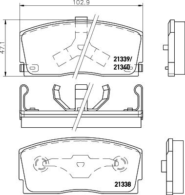 HELLA 8DB 355 026-911 - Гальмівні колодки, дискові гальма avtolavka.club