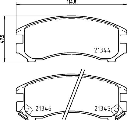 HELLA 8DB 355 026-921 - Гальмівні колодки, дискові гальма avtolavka.club