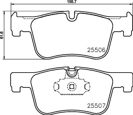 HELLA 8DB 355 026-631 - Гальмівні колодки, дискові гальма avtolavka.club