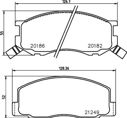 HELLA 8DB 355 026-761 - Гальмівні колодки, дискові гальма avtolavka.club