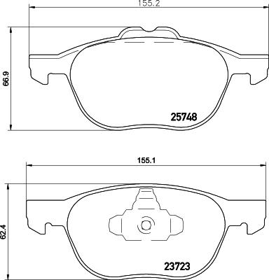 HELLA 8DB 355 020-411 - Гальмівні колодки, дискові гальма avtolavka.club