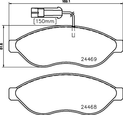 HELLA 8DB 355 020-651 - Гальмівні колодки, дискові гальма avtolavka.club