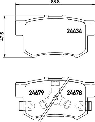 HELLA 8DB 355 020-021 - Гальмівні колодки, дискові гальма avtolavka.club