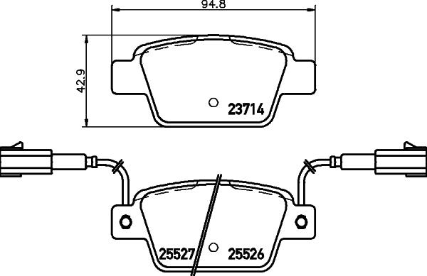 HELLA 8DB 355 020-181 - Гальмівні колодки, дискові гальма avtolavka.club