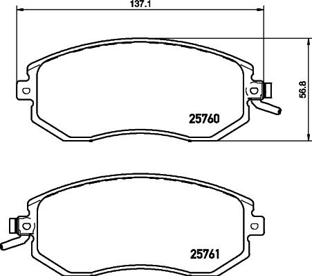 HELLA 8DB 355 020-891 - Гальмівні колодки, дискові гальма avtolavka.club